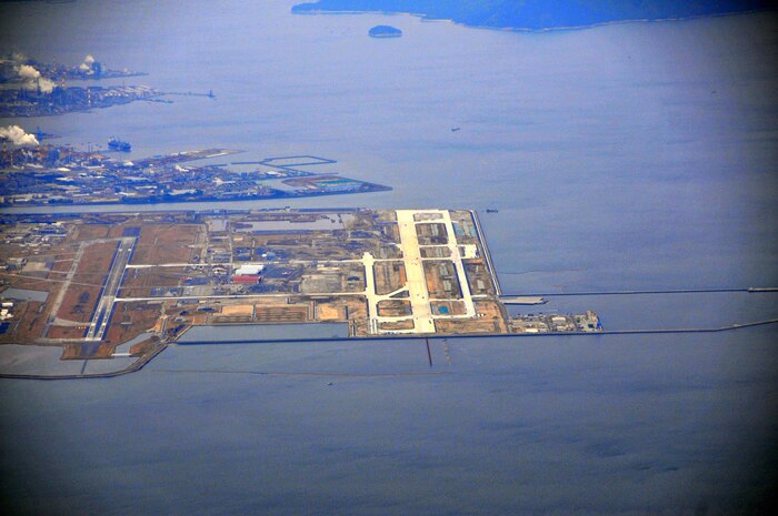 An aerial view of the fully constructed runway. A commissioning ceremony was held at the runway here to officially open it to flight operations May 29. The historic ceremony marked the conclusion of the $2.6 billion, 13-year construction effort.